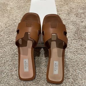 Steve Madden Hadyn brown leather sandal sz 8